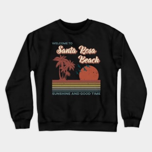 Santa Rosa Beach - Santa Rosa Beach Retro Sunset Crewneck Sweatshirt